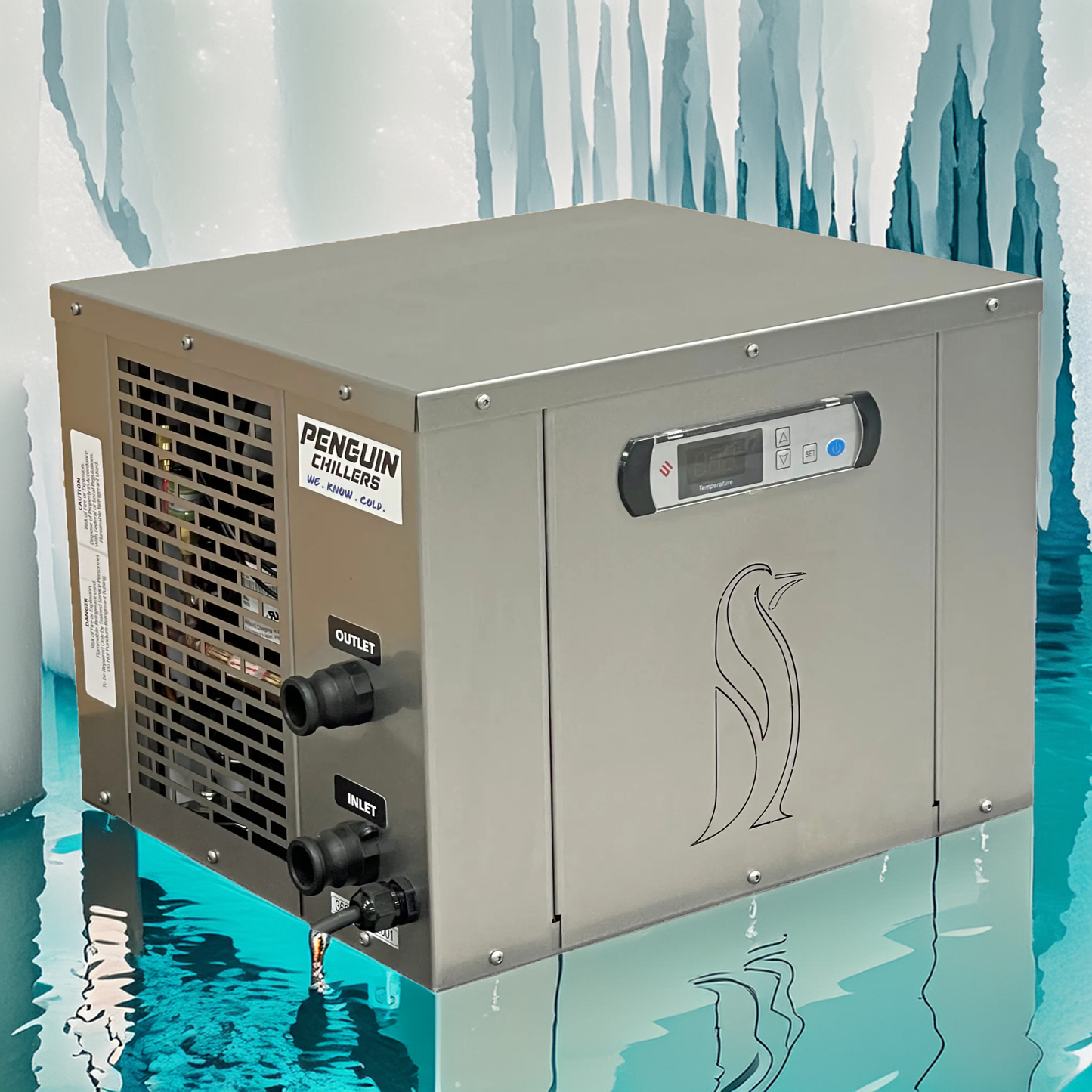 3/4 HP Cold Plunge Chiller for Ice Barrel by Penguin Chillers