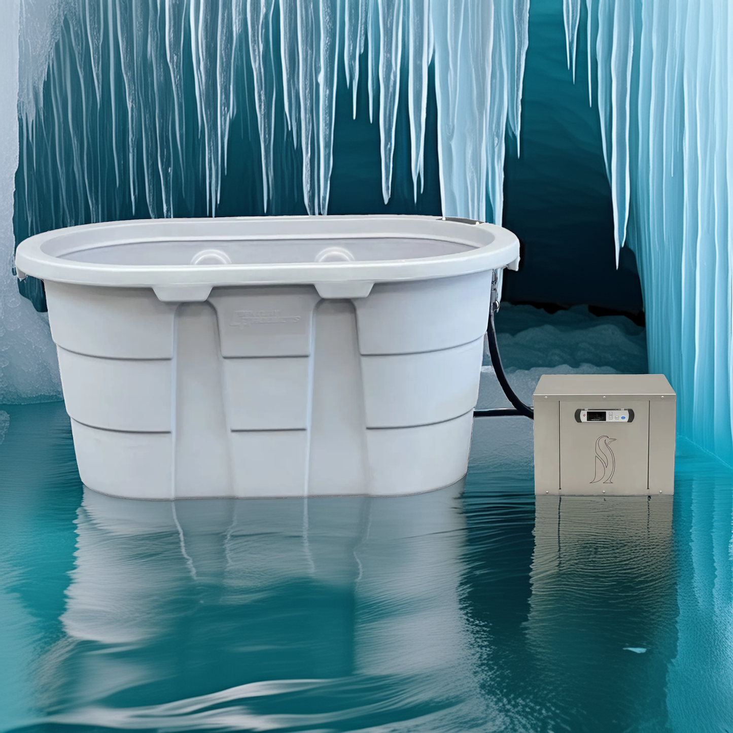 Cold Therapy Tub with Chiller by Penguin Chillers - Outdoor Cold Plunge Solution